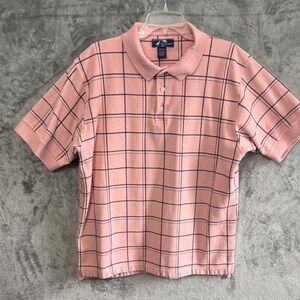 Ivy Crew XL Men's Pink Plaid Polo Shirt Vintage Turkey